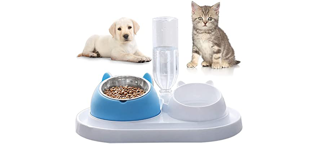 Imagen bebedero y comedero para perros y gatos